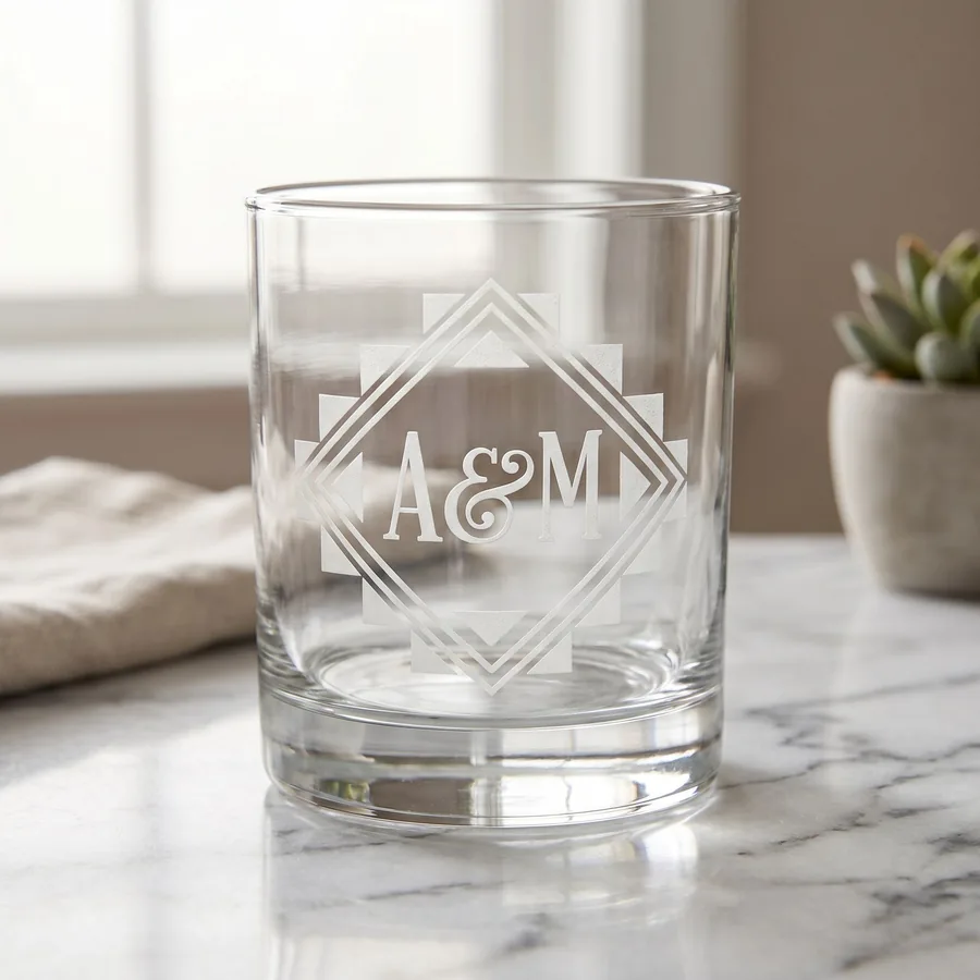 Lasergraveret glas