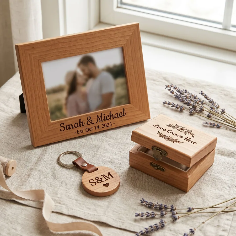 Lasergraveret fotoramme