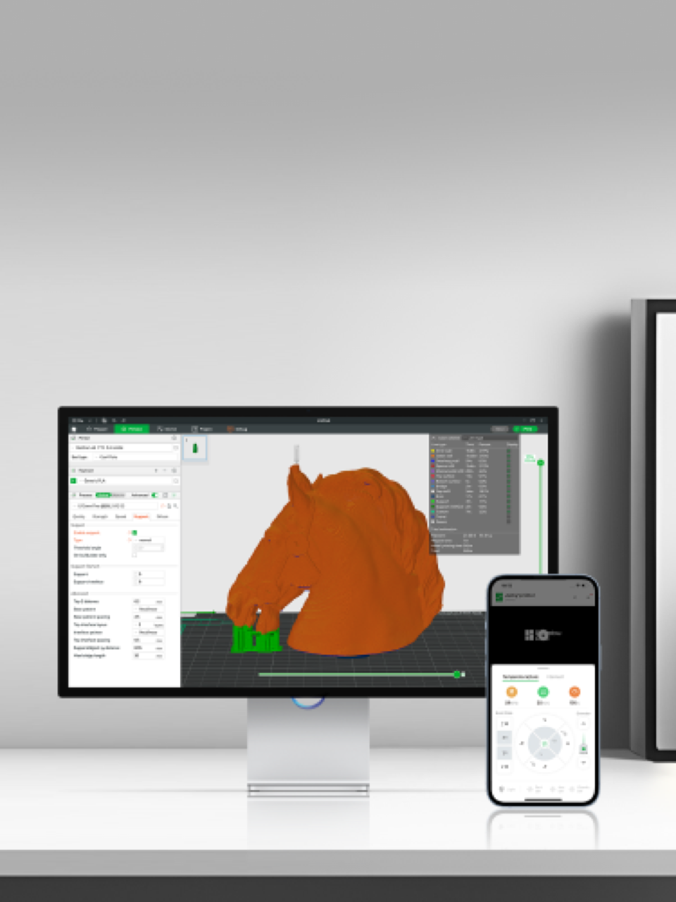 Bambu Lab A1 - Bambu Studio og Handy