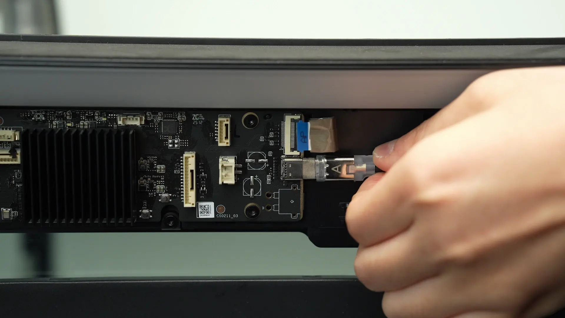 USB-C-kablets A-side vender ind mod kammeret ved isætning