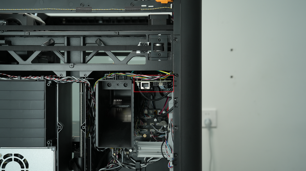 Nærbillede af Ethernet-kortet til H2D Pro