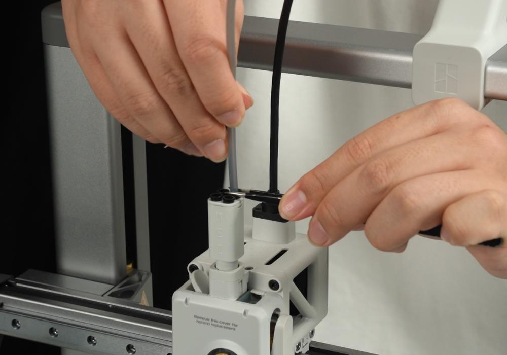 PTFE-slangen frakobles printhovedet