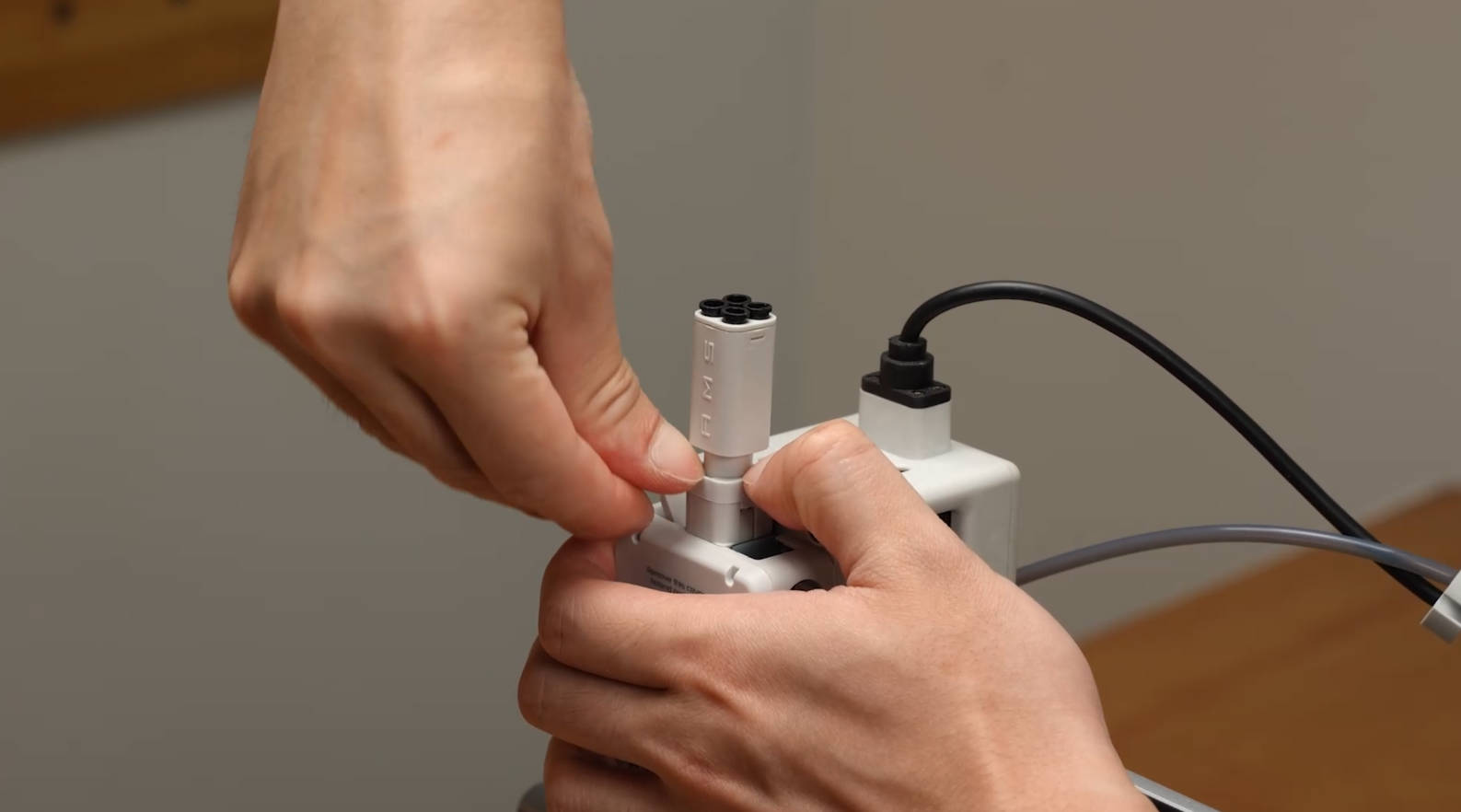 Færdigmonteret filament-hub på toolhead