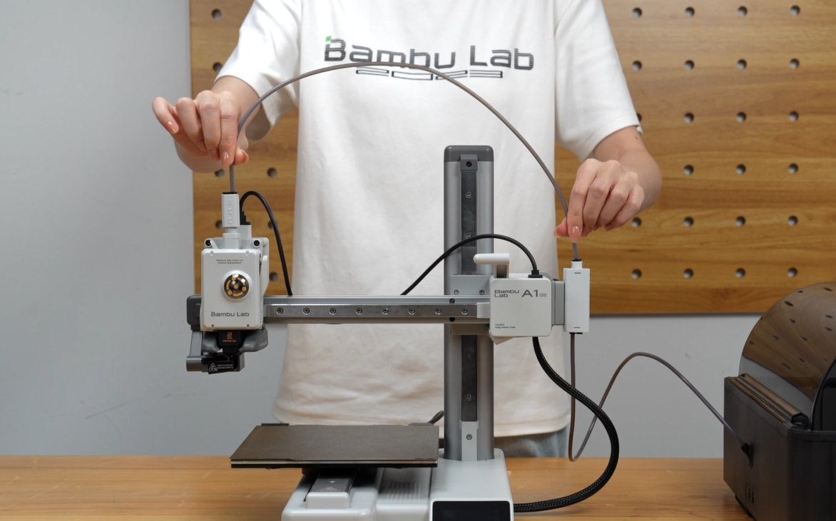 PTFE-slange forbundet mellem AMS hub og filament hub