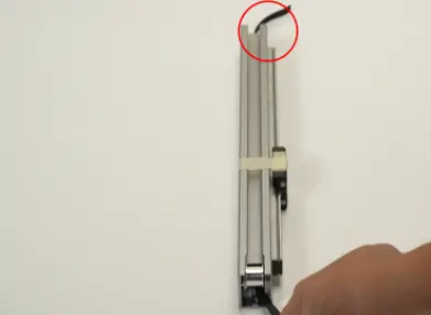 X-remmen trukket gennem X-aksen