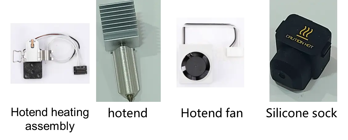 Hotend-enhed på A1 mini med integreret dyse og kølelegeme
