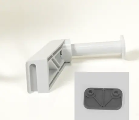 Spoleholder med beslag og skruer