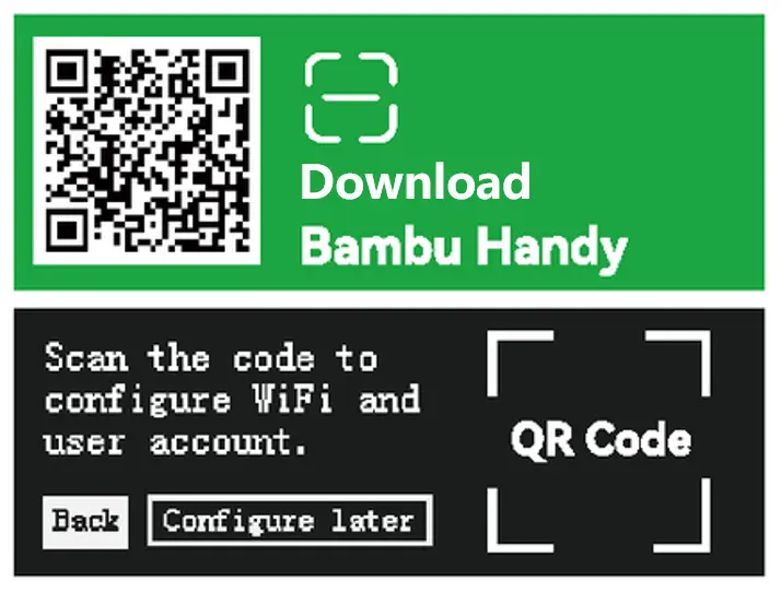 QR-kode til download af Bambu Handy-appen