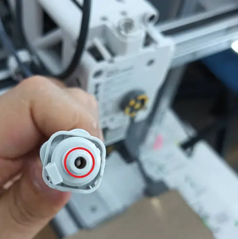 Kontrol af fri filamentkanal i hubben