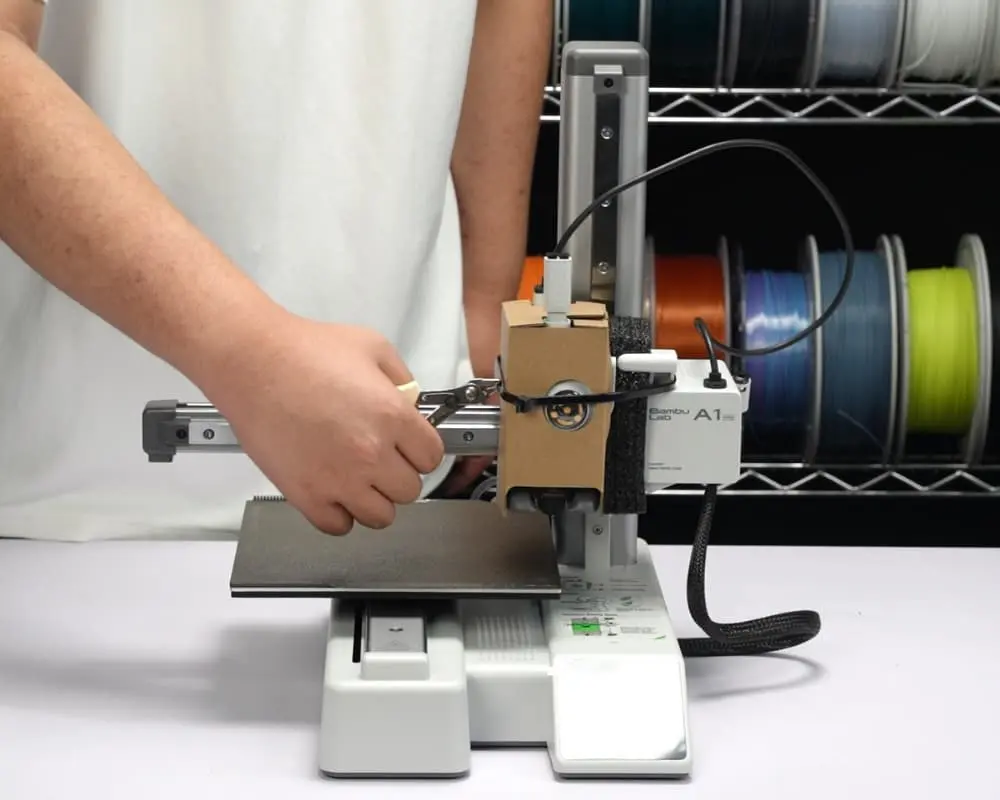 Kabelbinder omkring toolheadet på A1 mini