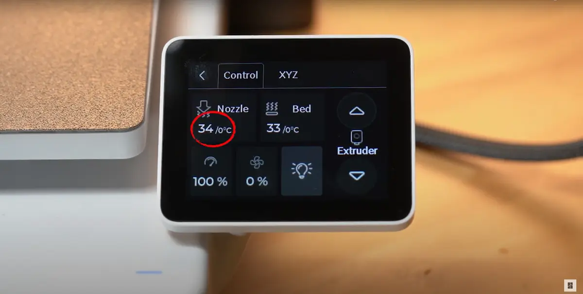 Afkølet hotend klar til samling