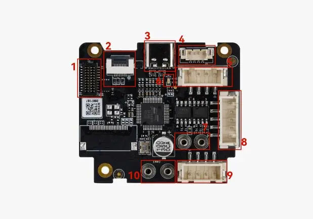 Oversigt over stik p A1 mini printhovedboard