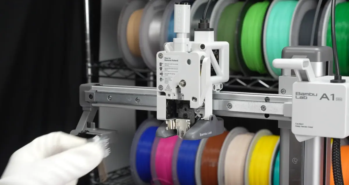 Genmontering af hotend og indstilling til 220 grader pa A1 mini