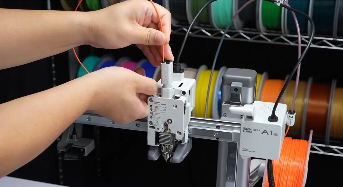 Cold pull af filament fra afkoelet hotend, trin 2