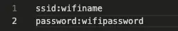 Wi-Fi-konfigurationsfilen aabnet til redigering