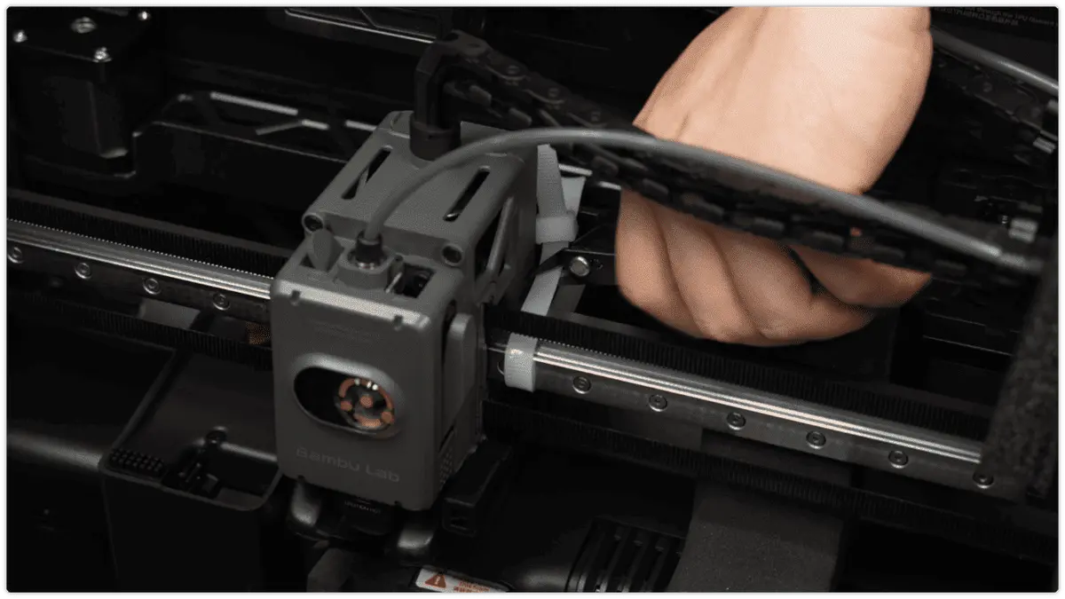 Strips fjernes fra toolhead