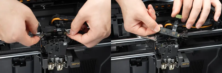 Fjernelse af interfaceboard til hotend-varmeenhed
