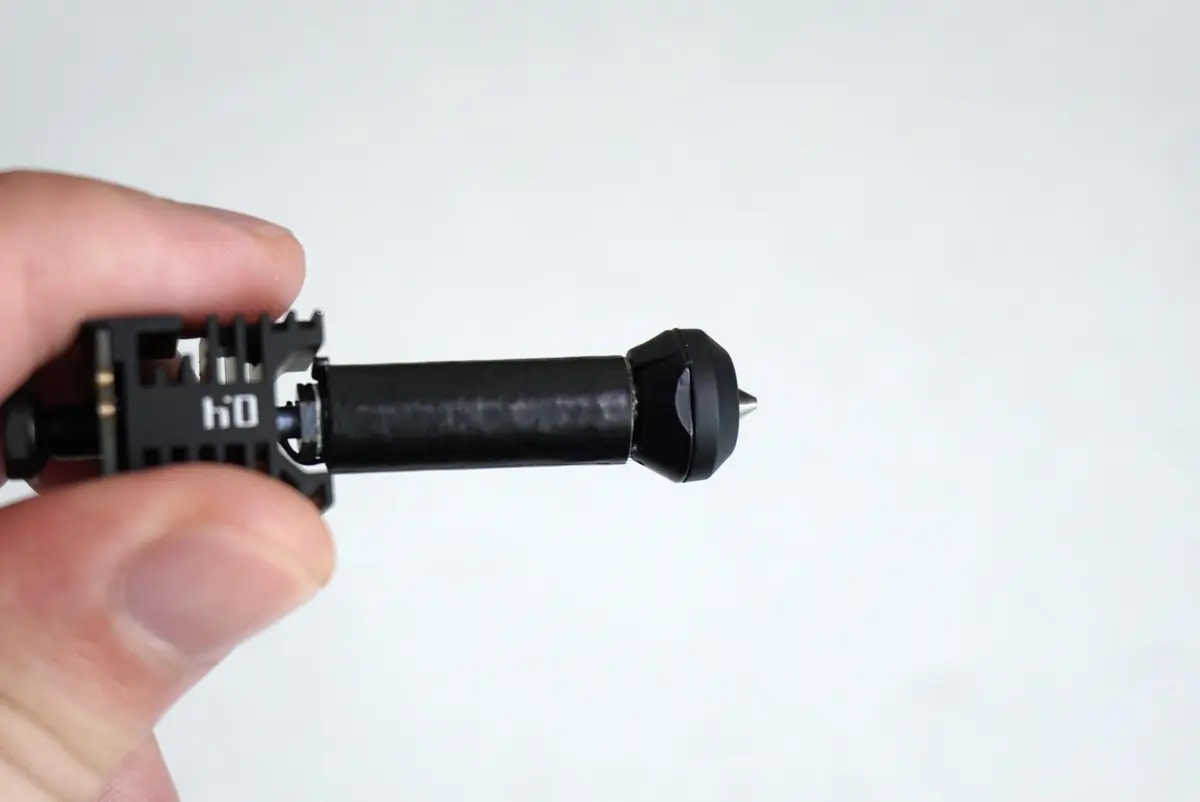 Færdigmonteret silikonemanchet på induktions-hotend