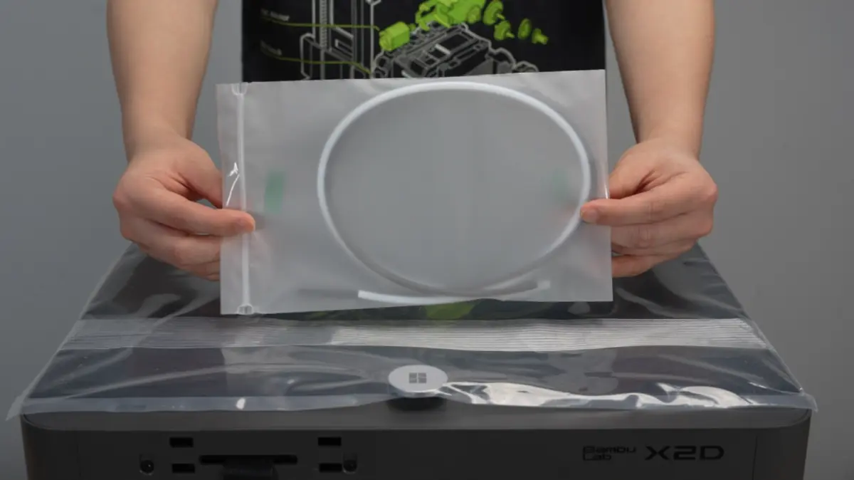 Den ekstra PTFE-slange tages ud