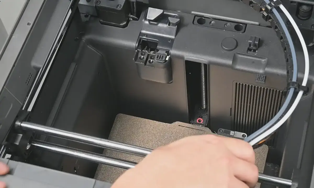 Diagram der viser toolheadet bevæge sig diagonalt i modsat retning når motor A kører alene