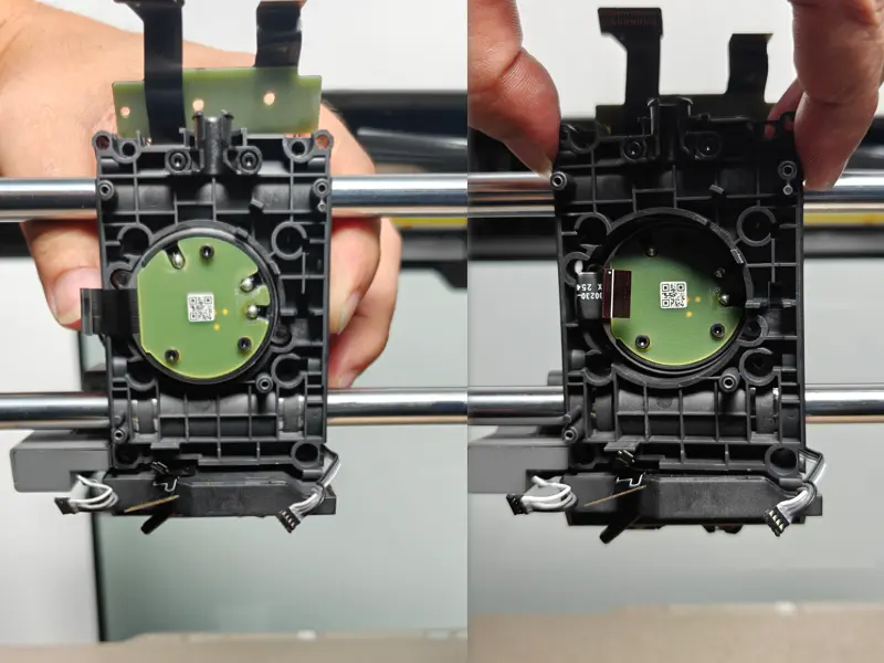 Fjern den bageste del af toolhead-vognenheden