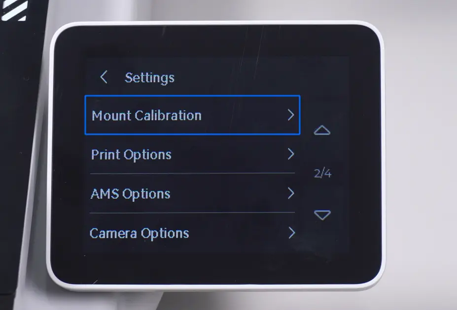 Find Mounting Calibration under Settings