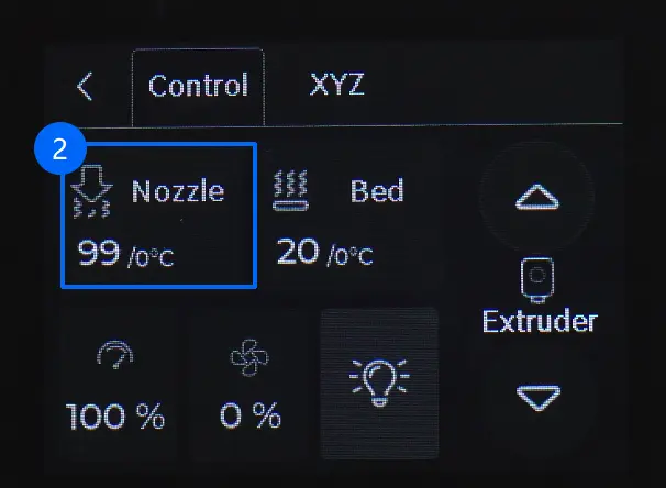 Dysetemperaturen indtastes til 250 grader på A2L