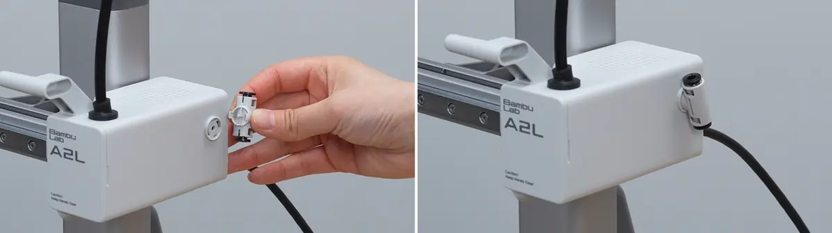 Korrekt retning af PTFE-slangekoblingen ved montering