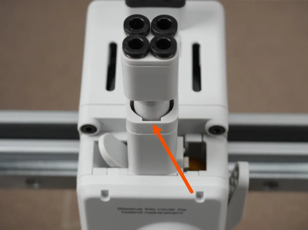 Korrekt retning af magneter og låsering på filament-hub-enheden
