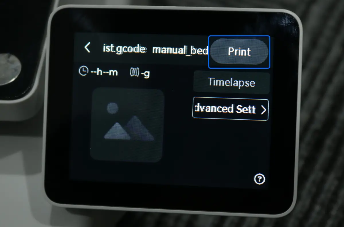 Start af print fra printerens skærm