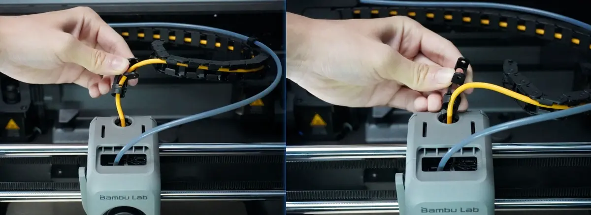 Fjernelse af kabelkædens basisbeslag fra USB-C kabel