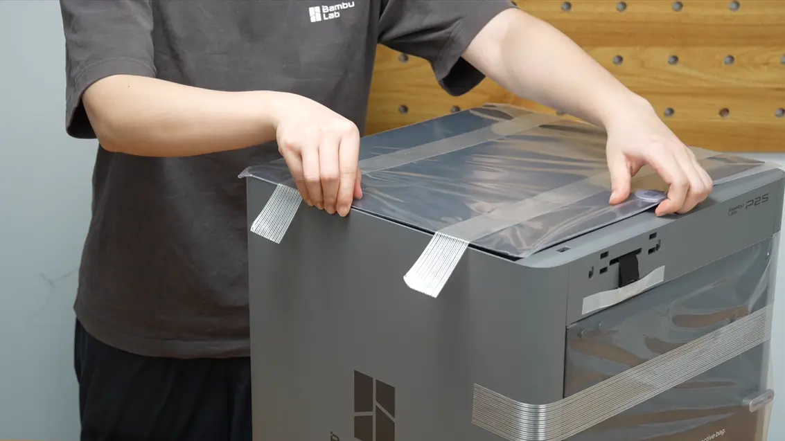Fjern tapen øverst og tag glaslåget af P2S Combo