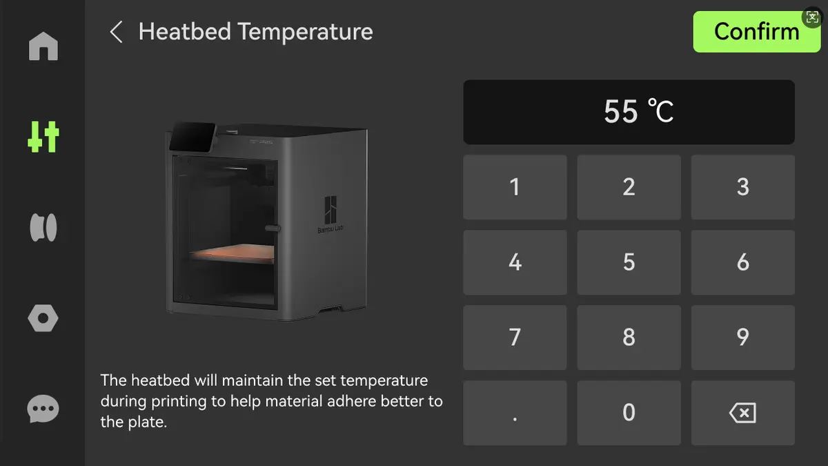 Temperaturen holdes stabil i 5 minutter