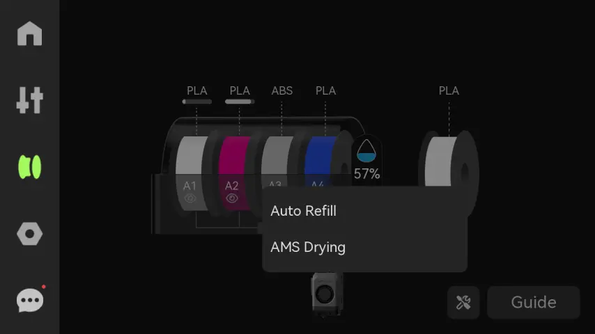 P2S auto-påfyldningsfunktion i filamentværktøjer