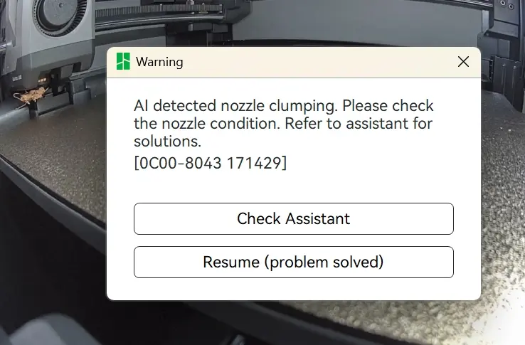 Dyseklump registreret af P2S live view-kamera