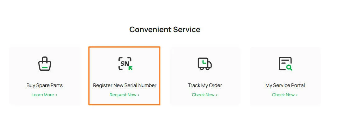 Registrering af nyt serienummer på Bambu Labs hjemmeside efter AP-kortudskiftning