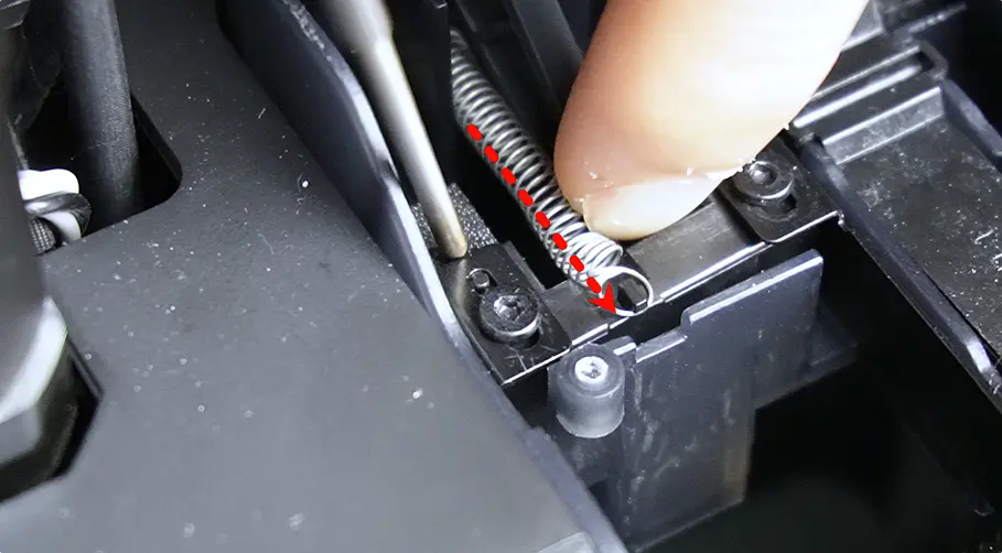 Metal-wiper i fremskudt yderste position