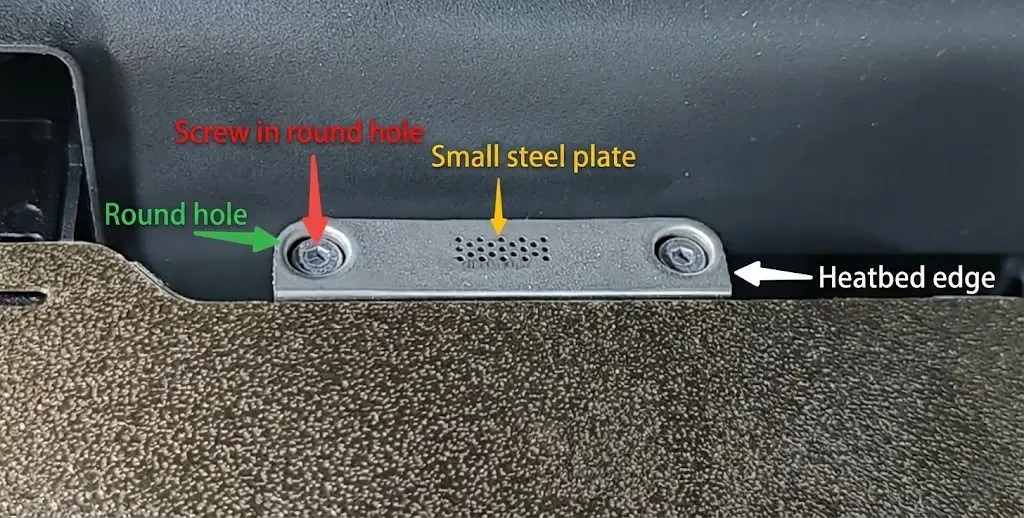 Diagram over dysens position ved klumpdetekteringshullet på varmepladen