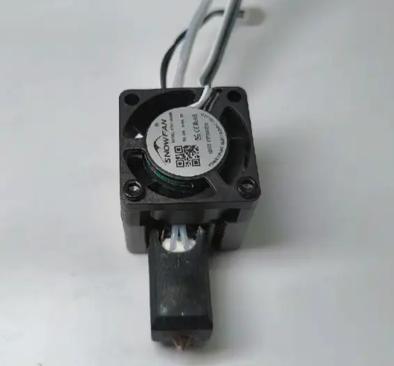 Forkert hotend-blæserinstallation set fra siden