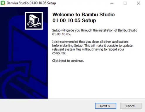 Bambu Studio installationsguide på Windows