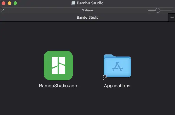 Installation af Bambu Studio på macOS via .dmg-fil