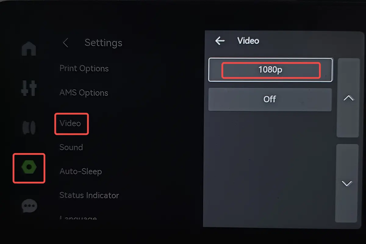 H2D videoindstillinger trin 1
