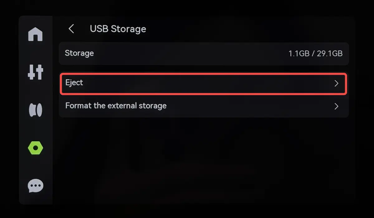 Sikker fjernelse af USB-nøgle fra H2D