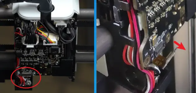 Afmontering af fleksibelt kabel fra TH board