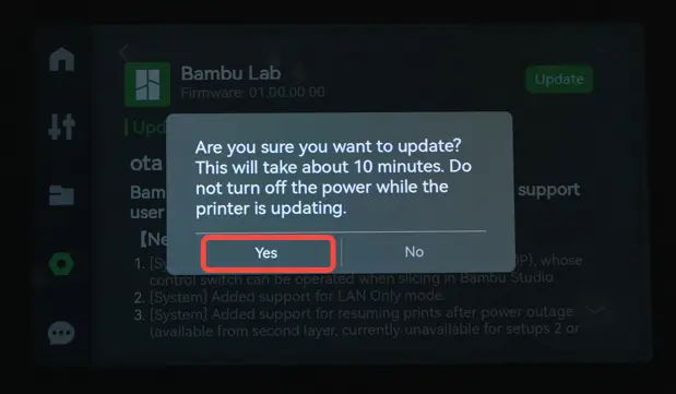 Firmware opgraderes til nyeste version