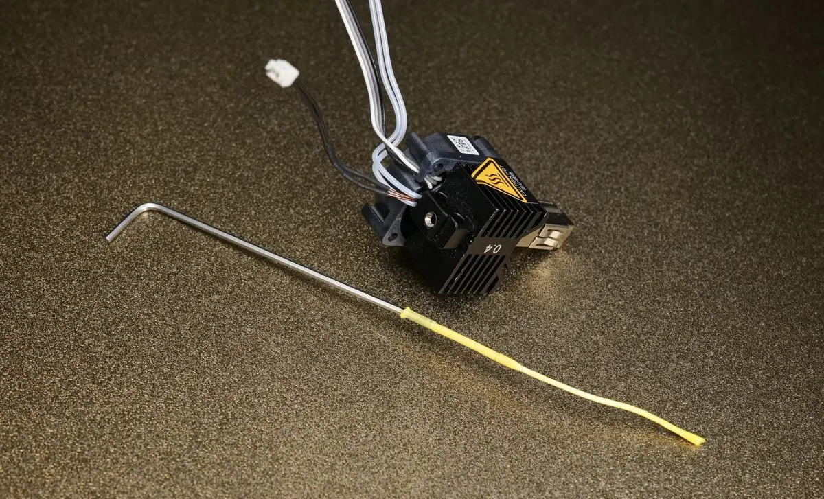 Bambu Lab X1-hotend der kræver rensning