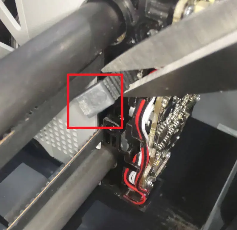Fjern det gamle timing belt fra toolheaden