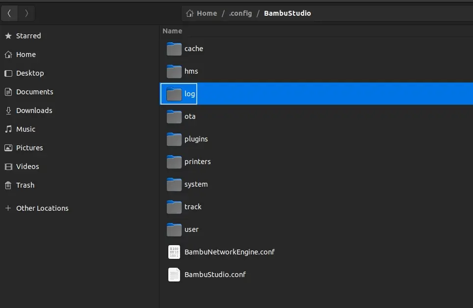 Logmappe aabnet i Linux filhhaandtering