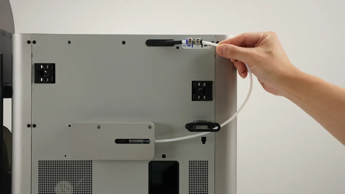 AMS Hub installeret paa printerens bagpanel
