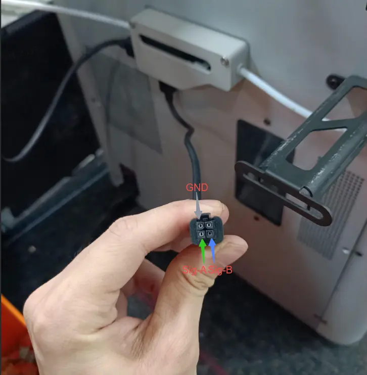 Måling af modstand på 4Pin-kabel tilsluttet buffer - billede 1